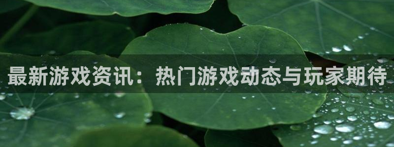 长征娱乐网址官网：最新游戏资讯：热门游戏动态与玩家期待
