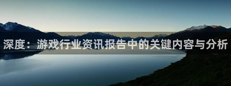 长征娱乐主管：深度：游戏行业资讯报告中的关键内容与分析