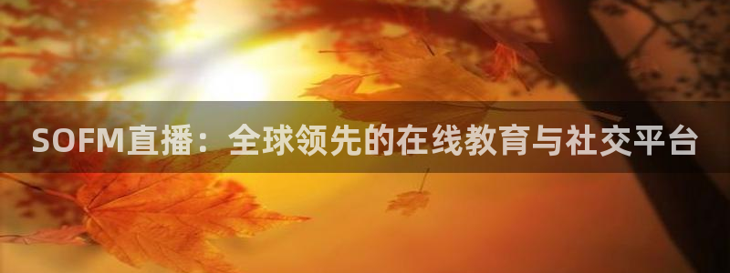 88看球直播无插件nba：SOFM直播：全球领先的在线教育与社交平台
